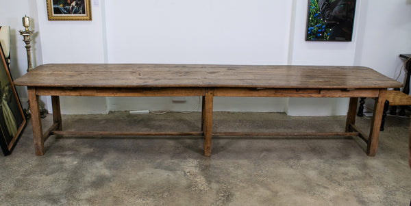 A Large 19th Century French Provincial Oak Table