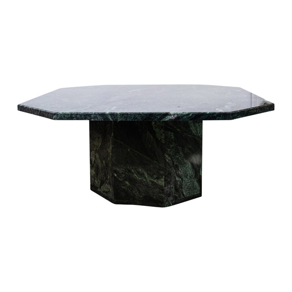 Vintage Octagonal Verde Marble Coffee Table