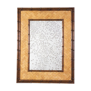 Faux Bamboo and Rattan Mirror
