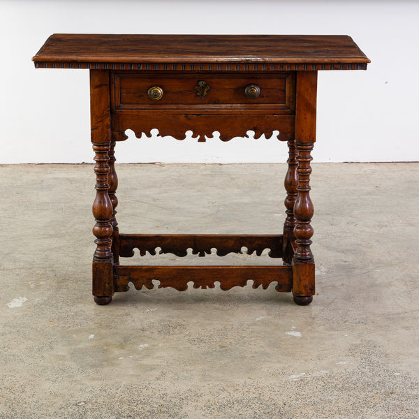 Baroque Italian Walnut Side Table