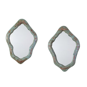 Pair Green Venetian Mirrors