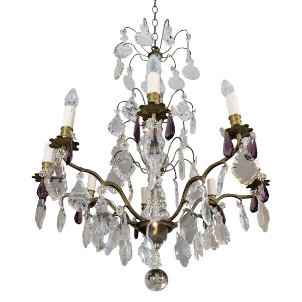 A Fine Early 20th Century Eight Branch Crystal Chandelier