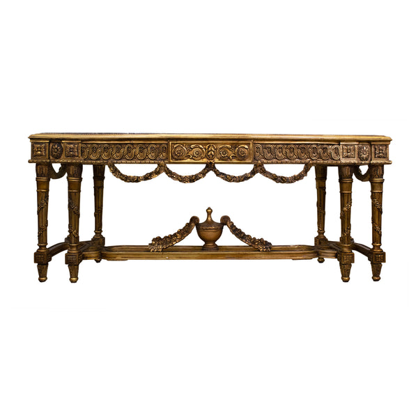 A Louis XVI Style Giltwood Console Table