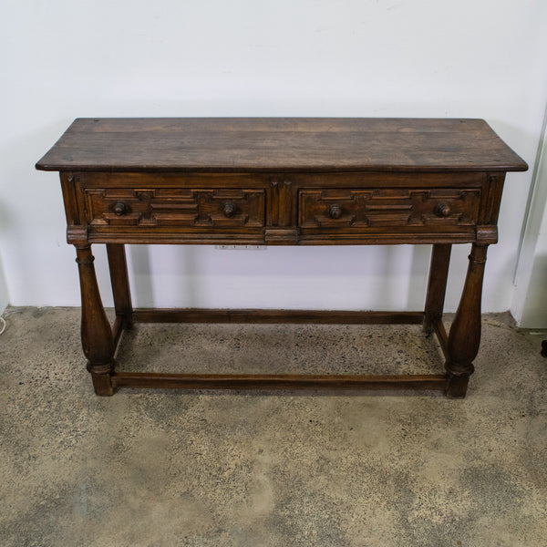 Antique English Oak Sideboard in the Charles II Style