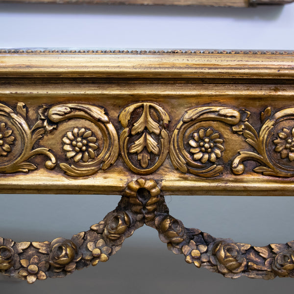 A Louis XVI Style Giltwood Console Table