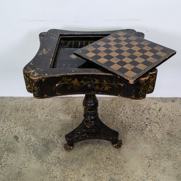 19th Century French Chinoiserie Games Table