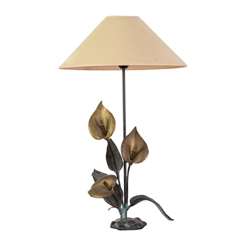 Mid Century Style Bronze  Tulip Table Lamp