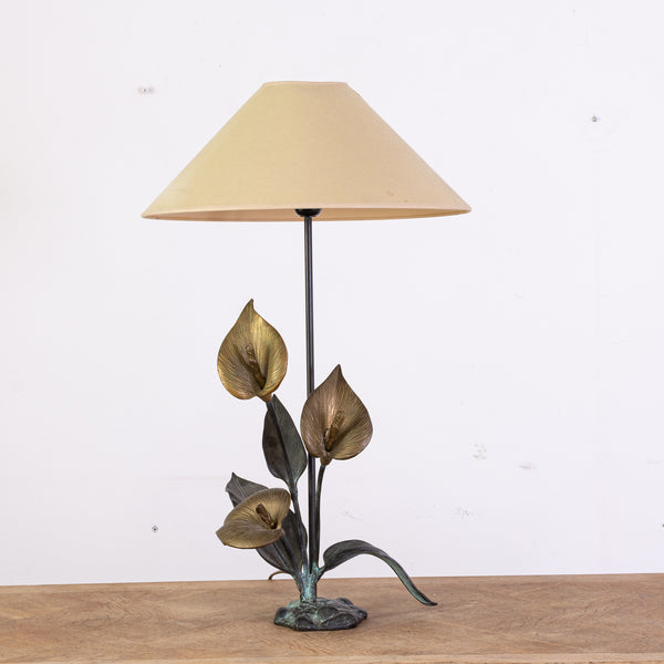 Mid Century Style Bronze  Tulip Table Lamp