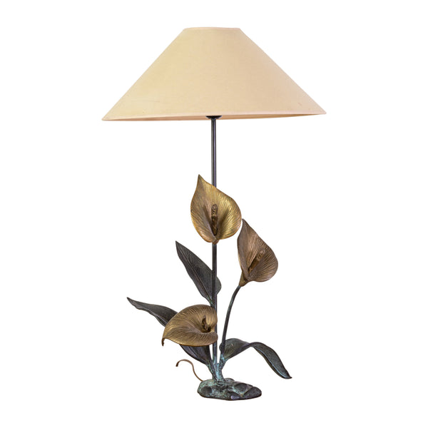 Mid Century Style Bronze  Tulip Table Lamp