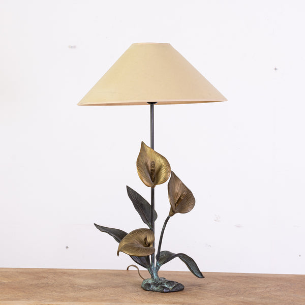 Mid Century Style Bronze  Tulip Table Lamp