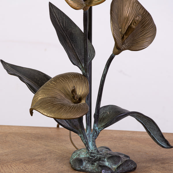 Mid Century Style Bronze  Tulip Table Lamp