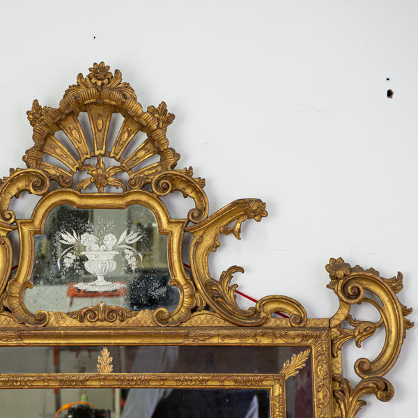 19th Century Florentine Giltwood Mirror