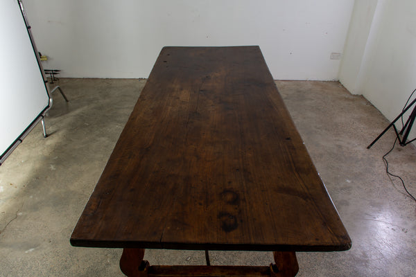 A Substantial 17th Century Spanish Chestnut Six Drawer Console