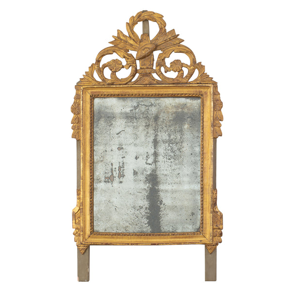 A Small Directoire Period Giltwood Mirror