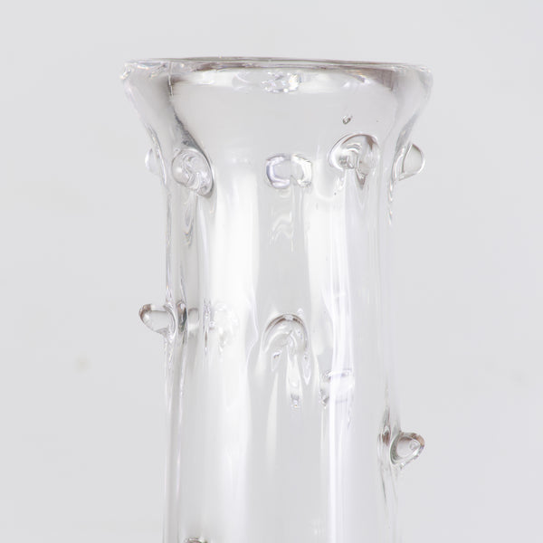 A Tall Clear Murano Vase with Spikes